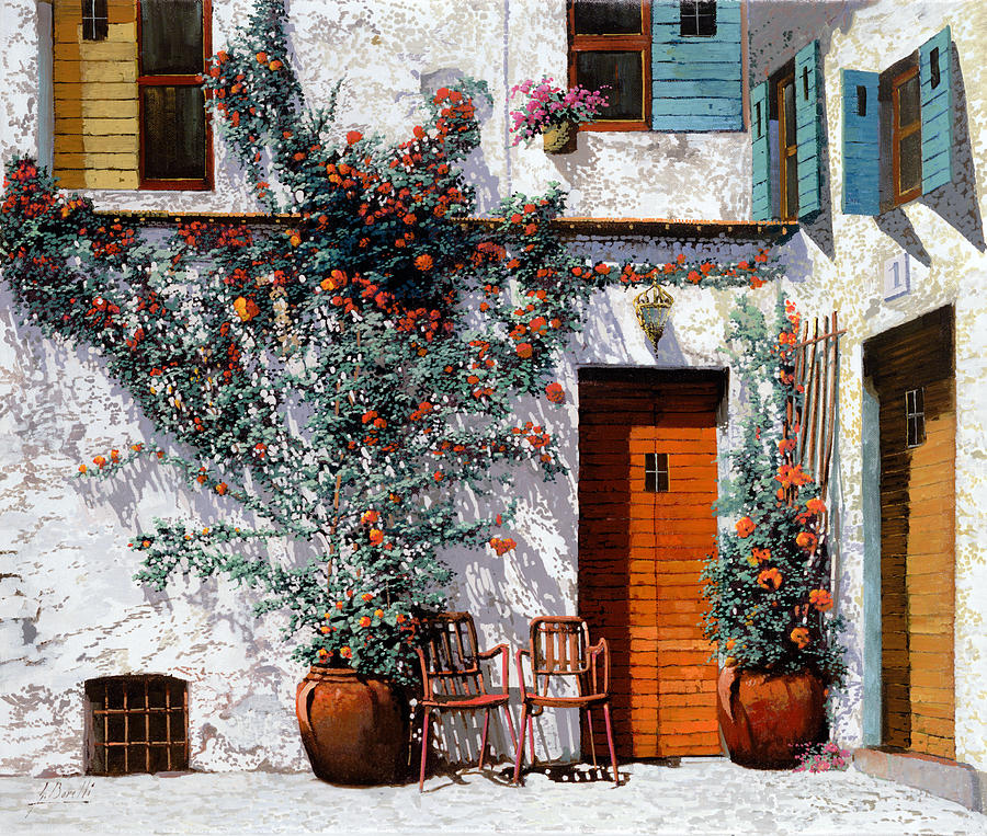 Vase Painting - Il Cortile Bianco by Guido Borelli