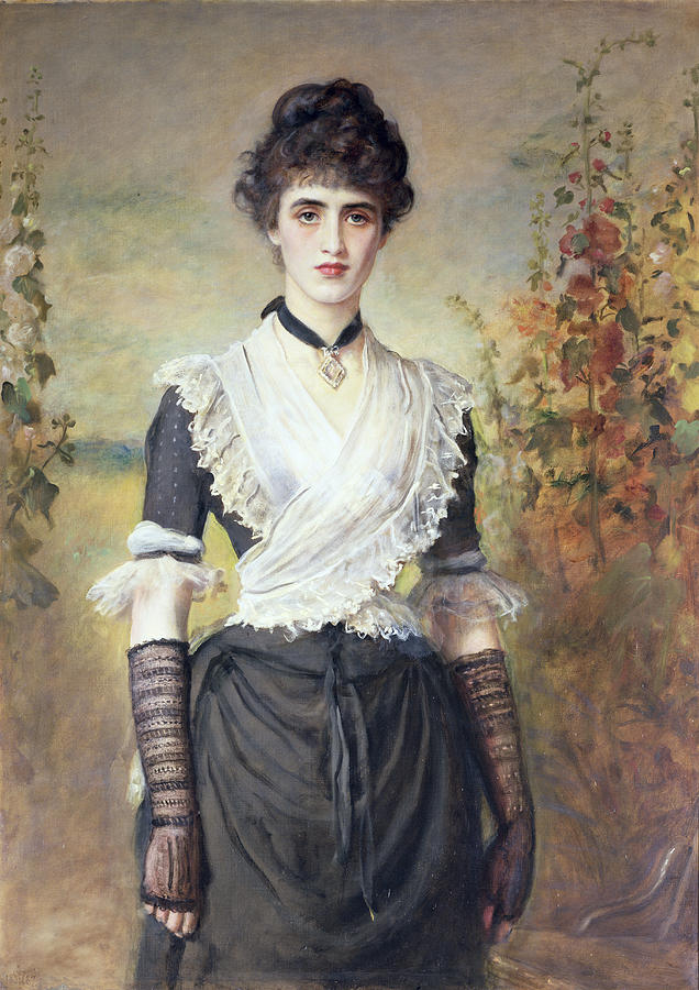 Portrait Painting - Il Penseroso  by John Everett Millais