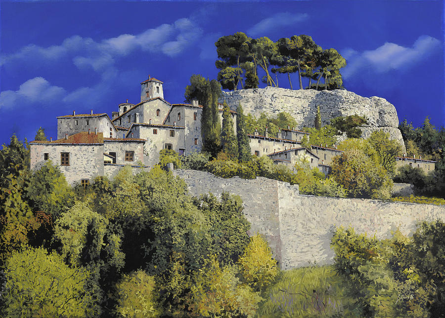 Il Villaggio In Blu Painting