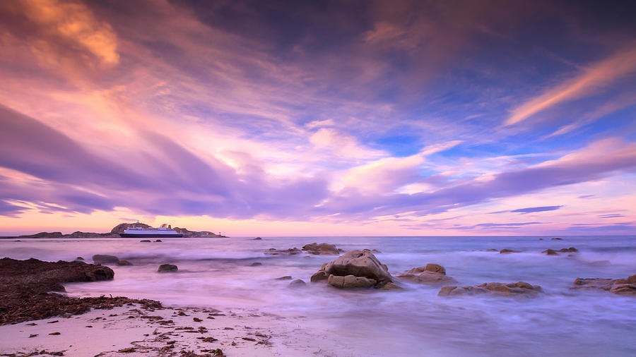 Ile Rousse harbour in Corsica at dusk Photograph by Jon Ingall - Fine ...