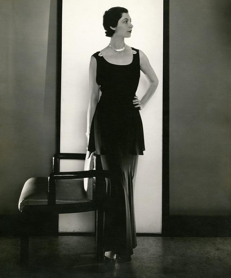Ilka Chase In A Crepe Evening Gown Photograph by Edward Steichen