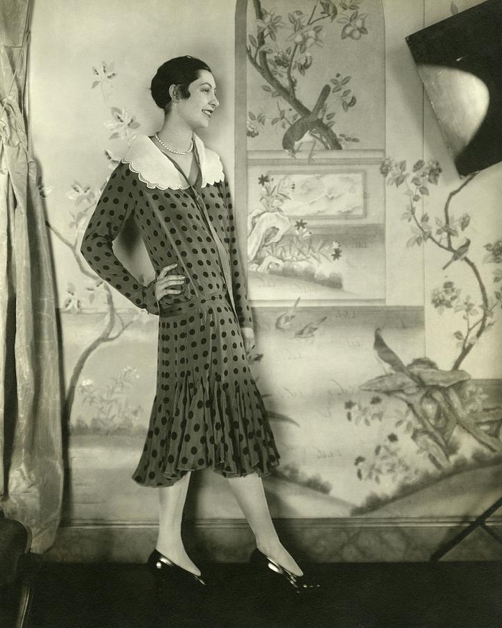 Ilka Chase Wearing A Lanvin Dress Photograph by Edward Steichen