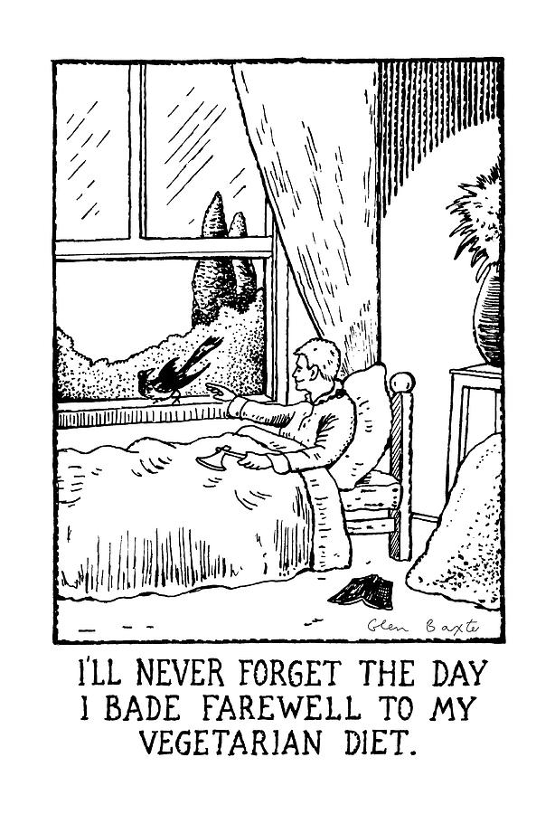 Ill Never Forget The Day I Bade Farewell Drawing by Glen Baxter