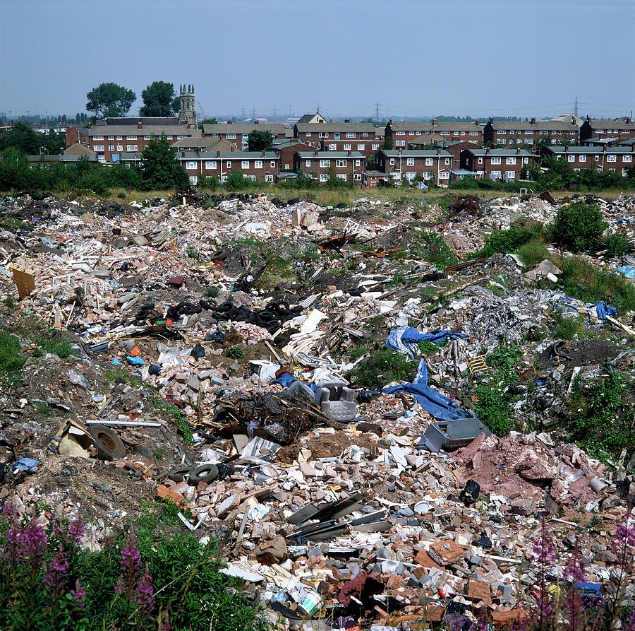Building Photograph - Illegal Rubbish Dump by Robert Brook/science Photo Library