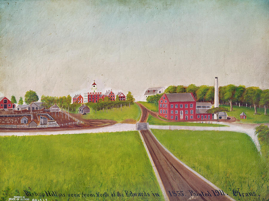 Illinois Bishop Hill Painting by Granger