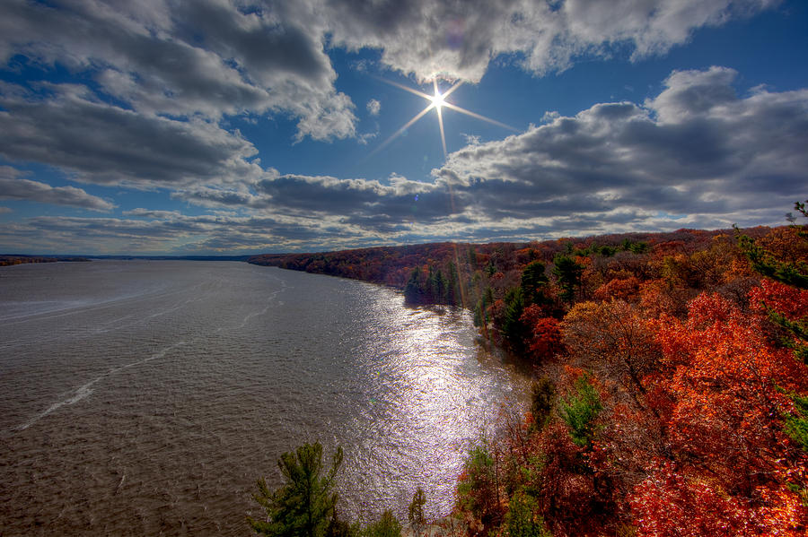 Starved Rock Photograph - Illinois River from Starved Rock by Todd Ryburn