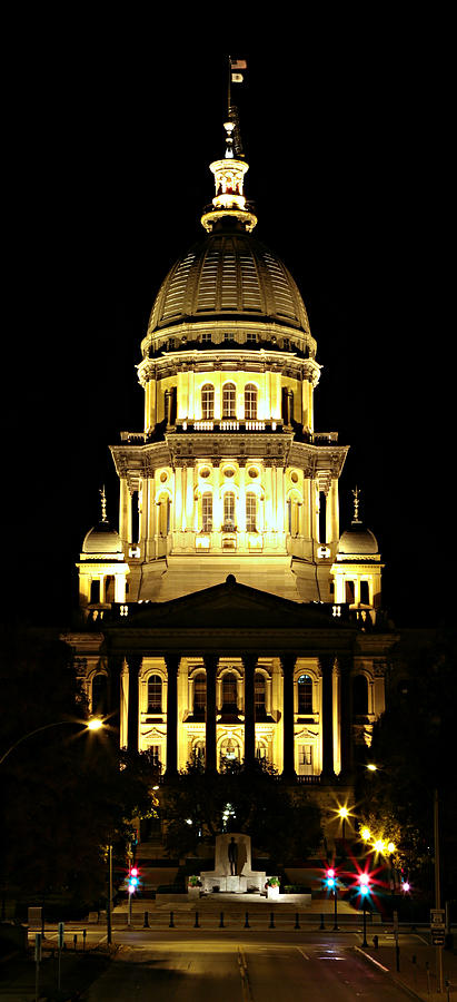 Illinois State Capitol -- Night Photograph