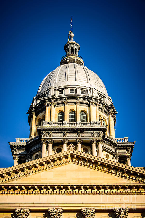 Illinois State Capitol Dome In Springfield Illinois Photograph