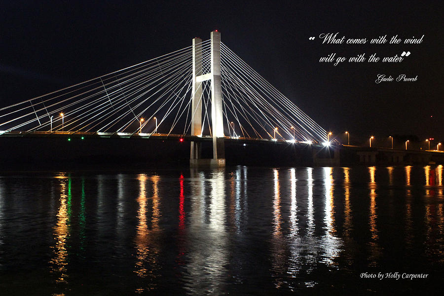 Bridge Photograph - Illuminated Night by Holly Carpenter Bridge Photograph - Illuminated Night by Holly Carpenter