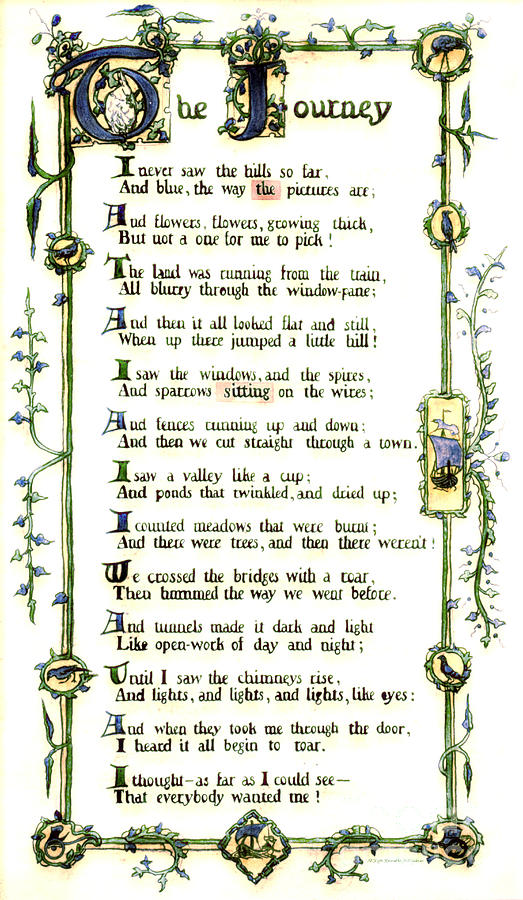 Illuminated Poem 1903 Photograph by Padre Art