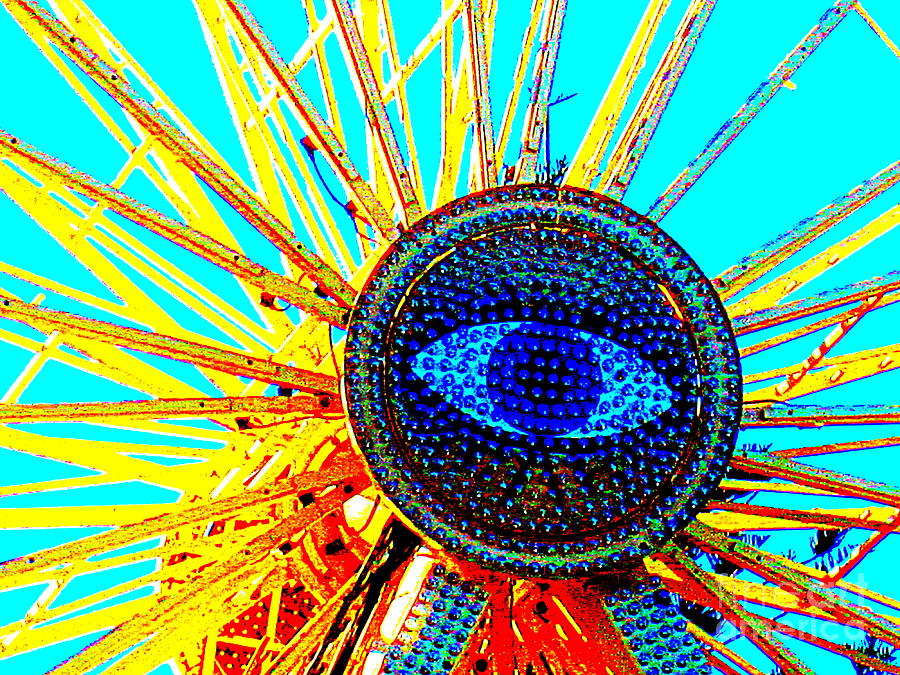 Fremantle Photograph - ILLUMINATI fun Wheel in Fremantle by Roberto Gagliardi