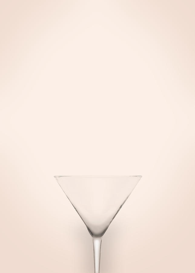 Illusion of a martini glass blending into the background Photograph by Altmodern