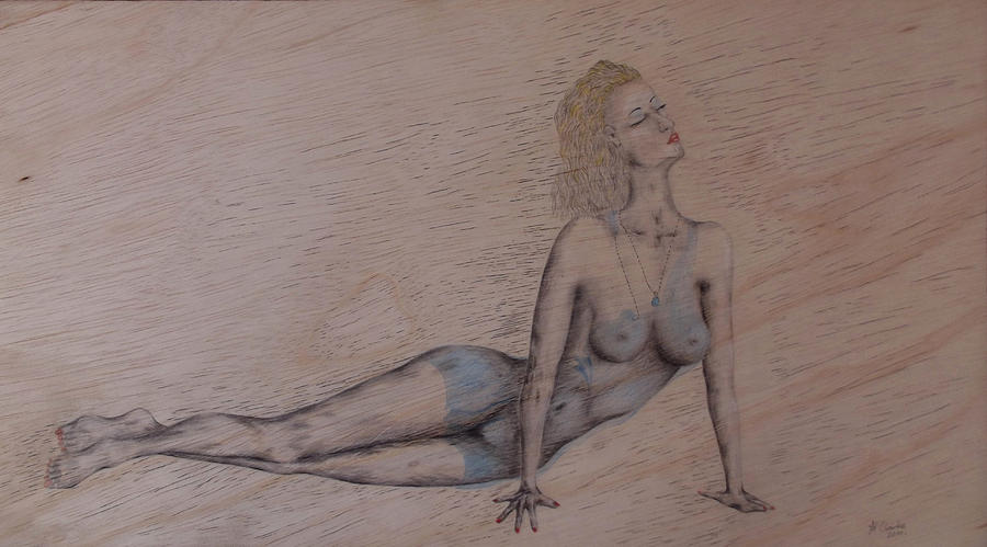 Illusion On Wood Drawing by Kenneth Clarke