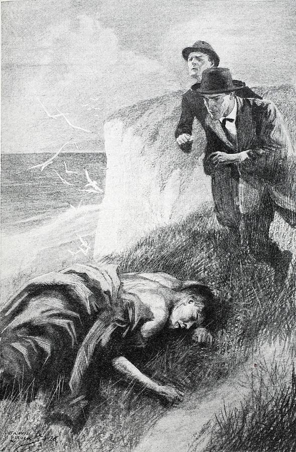 Beach Drawing - Illustration From The Adventure by Howard K. Elcock