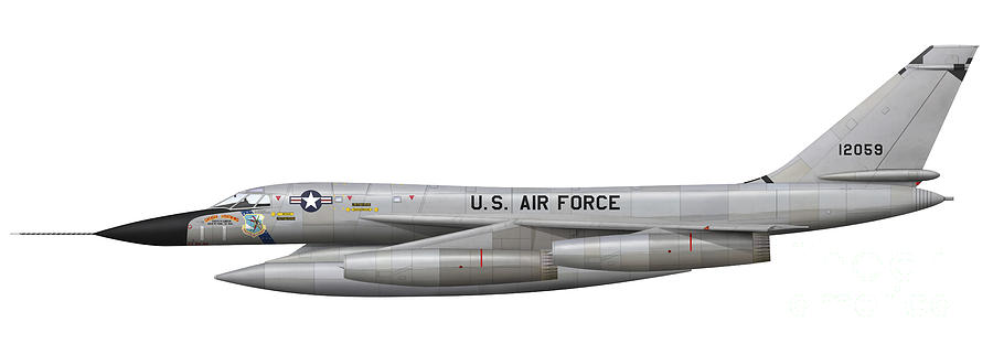 Transportation Digital Art - Illustration Of A B-58 Hustler by Inkworm