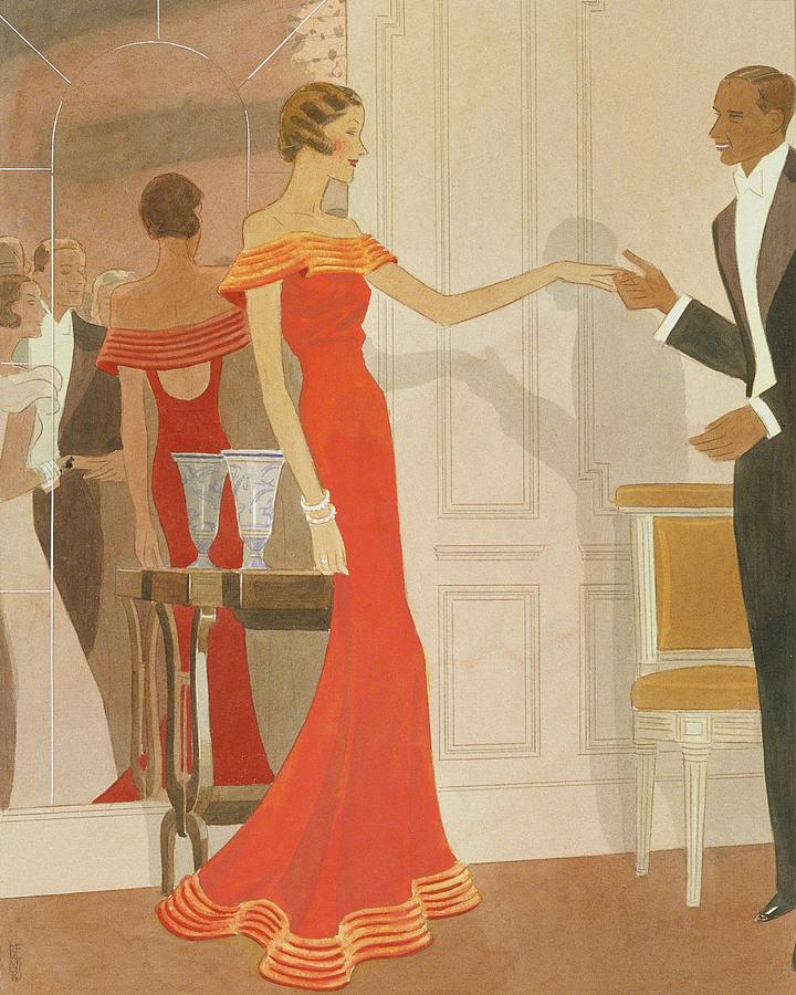 Illustration Of A Woman At A Debutante Ball Digital Art by Eduardo Garcia Benito