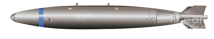 Shell Digital Art - Illustration Of An Mk-82 by Stocktrek Images