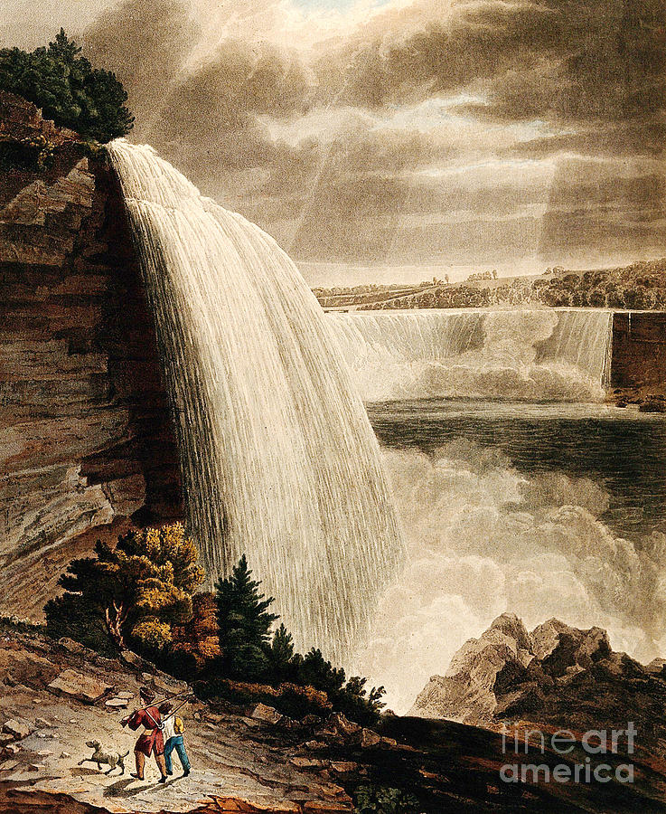 Illustration Of Niagara Falls, 1829 Photograph by Wellcome Images