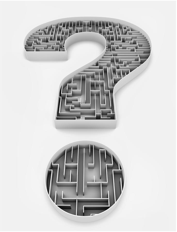 Illustration Of Question Mark With Maze Photograph by Fanatic Studio ...