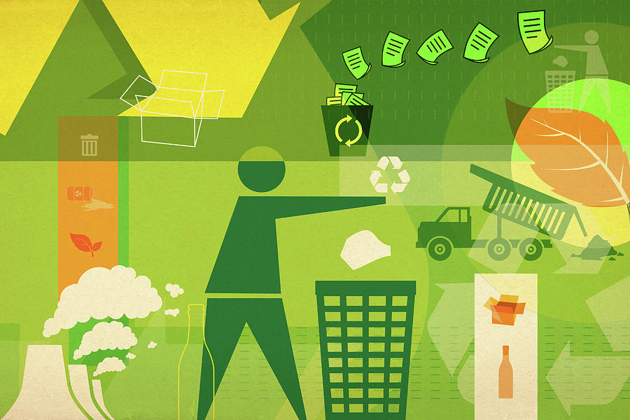 Agility Photograph - Illustration Of Recycling by Fanatic Studio / Science Photo Library Agility Photograph - Illustration Of Recycling by Fanatic Studio / Science Photo Library