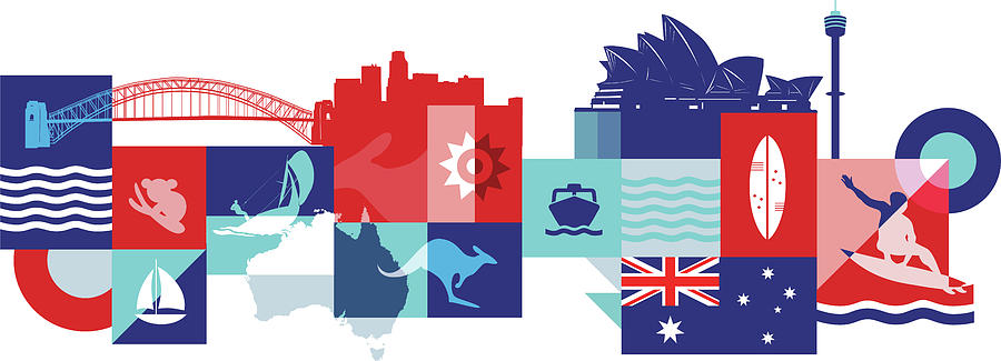Attractions Photograph - Illustration Of Tourist Attractions In Australia by Fanatic Studio / Science Photo Library Attractions Photograph - Illustration Of Tourist Attractions In Australia by Fanatic Studio / Science Photo Library