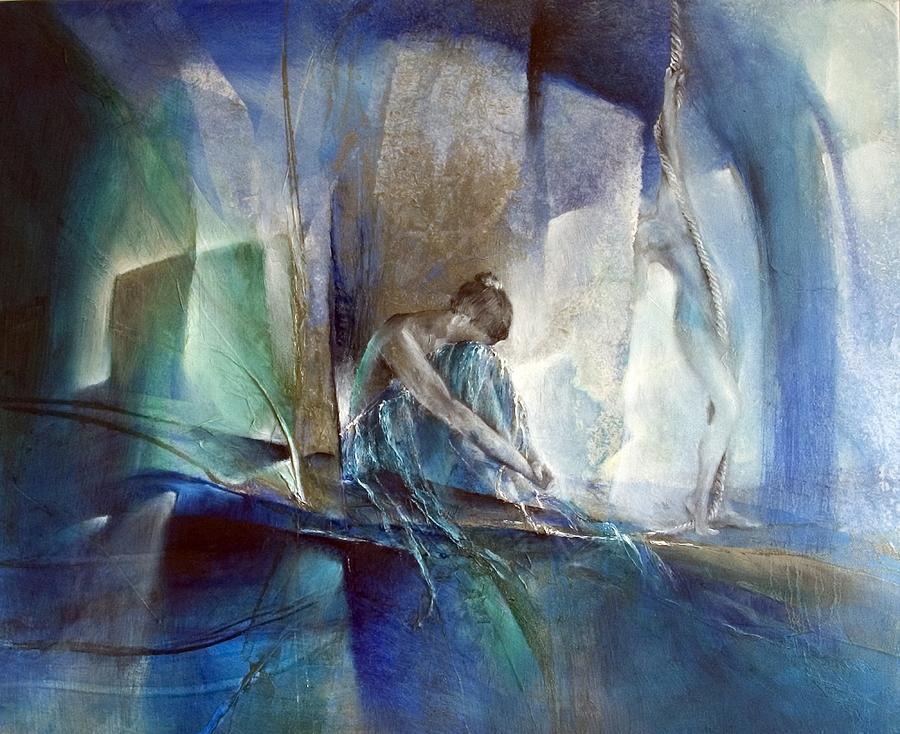 Im blauen Raum Painting by Annette Schmucker