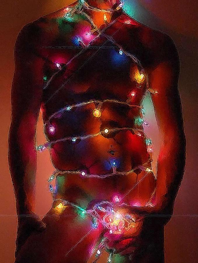 Nude Digital Art - Im dreaming of a colorful Christmas by Bob Bienpensant