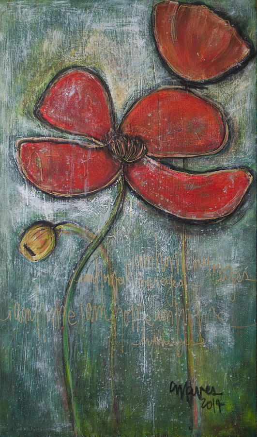 Im Home Poppies Painting by Laurie Maves ART