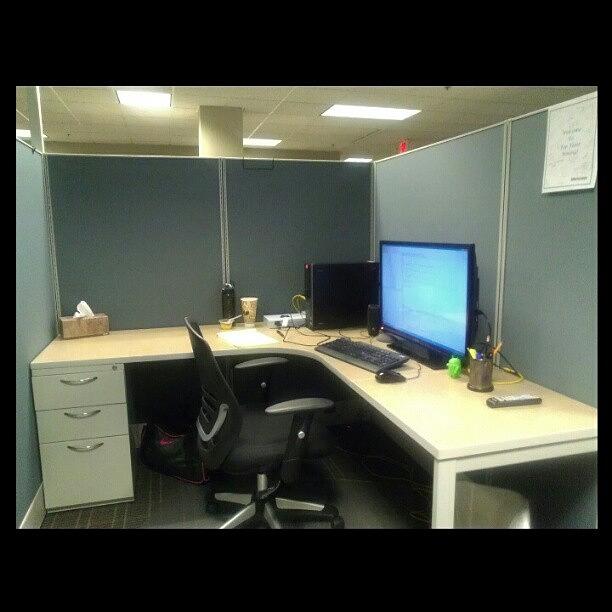 Office Photograph - Im Living In The Cube! #office #desk by Ning Torres