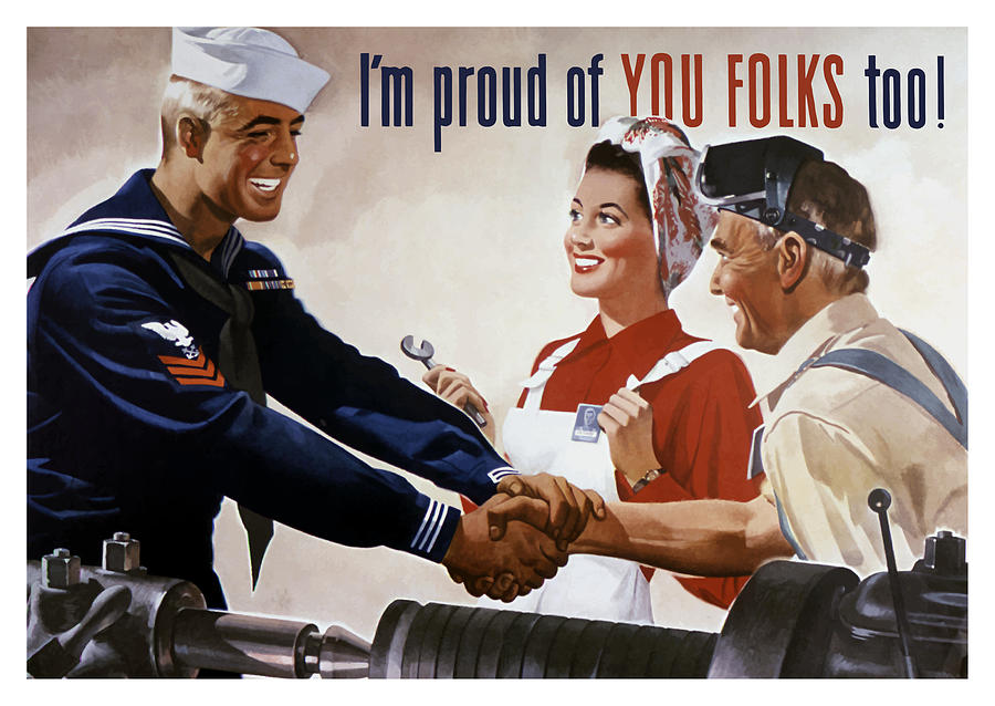 Im Proud Of You Folks Too - WW2 Painting by War Is Hell Store