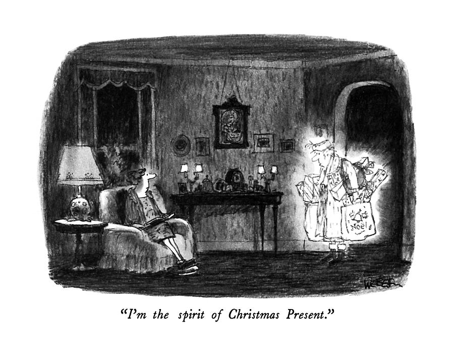 Im The Spirit Of Christmas Present Drawing by Robert Weber