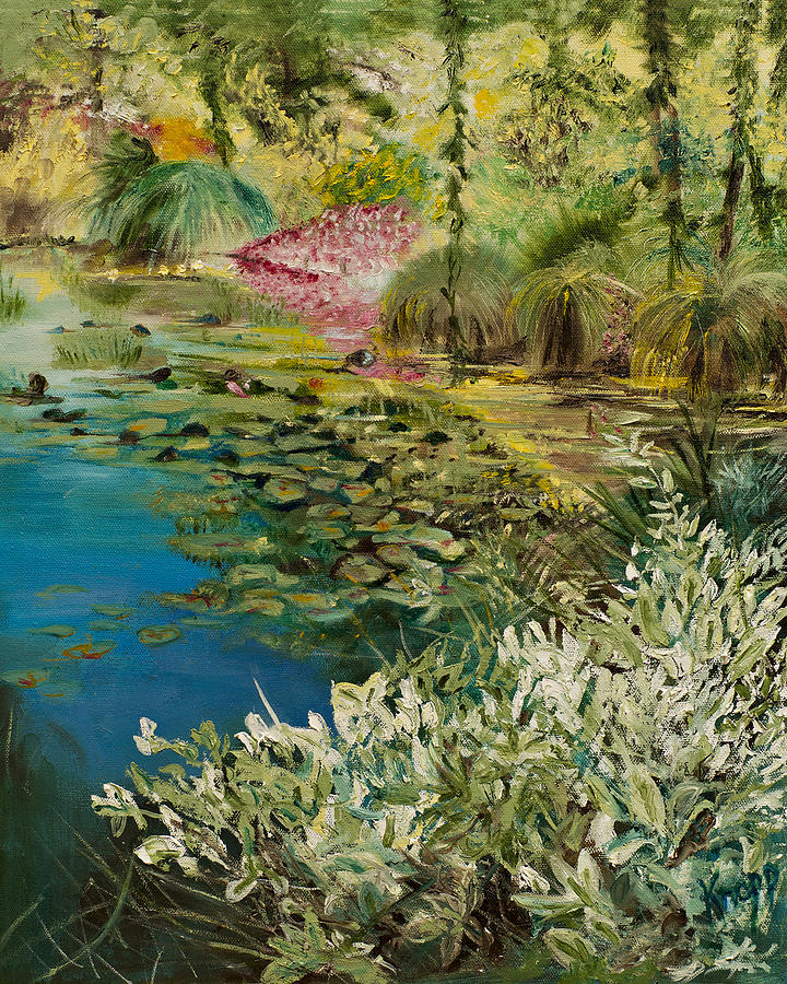 Ponds Painting - Image at Giverney by Kathy Knopp