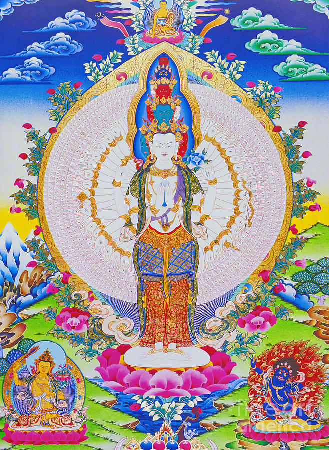 Image depicting the thousand arms Avalokiteshvara Photograph by Roberto ...