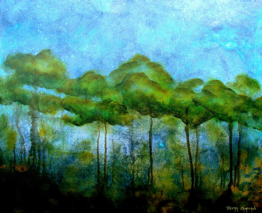 Tree Painting - Imagina un bosque by Thelma Zambrano