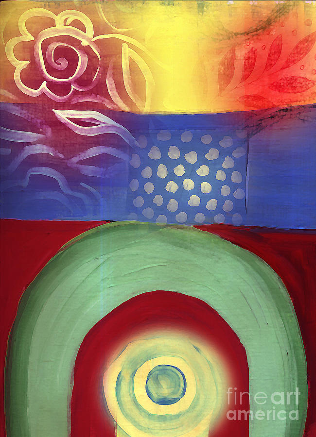Abstract Digital Art - Imagination Chakra by Elaine Jackson