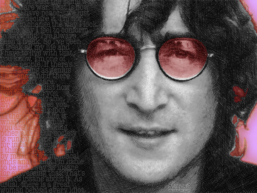 Imagine John Lennon Quotes Painting by Tony Rubino