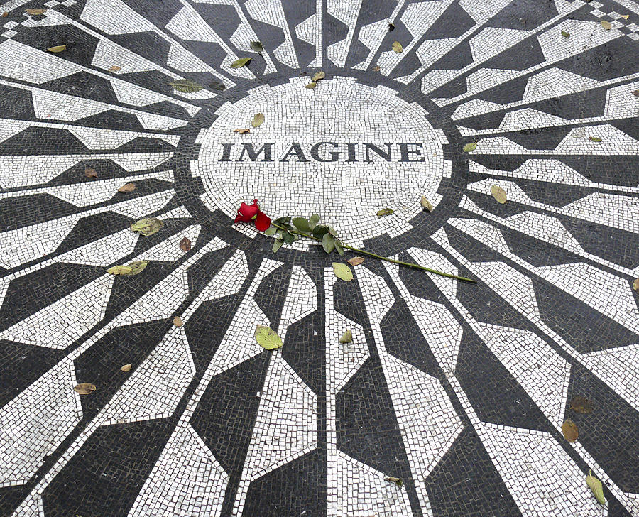 John Lennon Photograph - Imagine Mosaic by Mike McGlothlen
