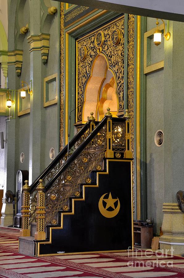 Imam Golden Pulpit Sultan Mosque Singapore Photograph