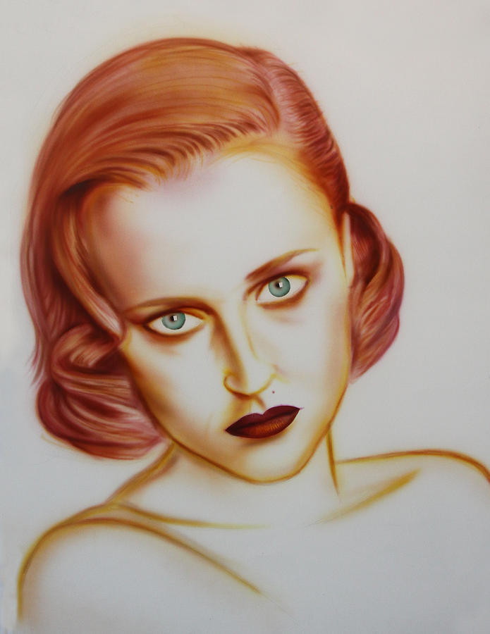 Gillian Anderson Painting by Frank Lucas - Fine Art America