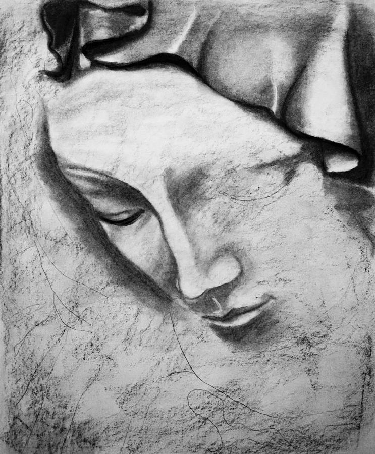 Charcoal Drawing - Immaculate Conception by Giorgio Tuscani