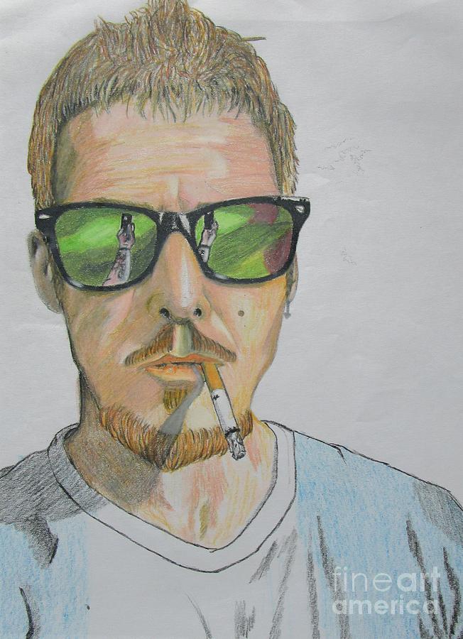 Colored Pencil Drawing - Immatakeaselfie by John Foss