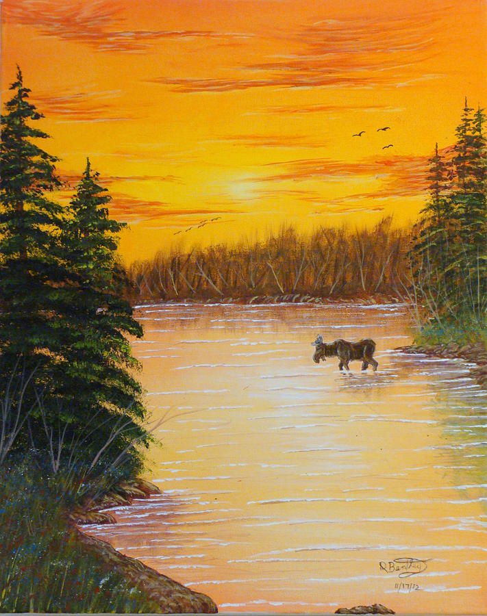 Sunset Painting - Immersed by David Bentley