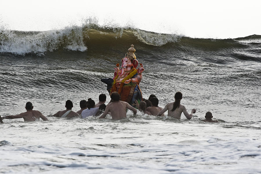 Immersion of Lord Ganesha I Photograph by Sonny Marcyan
