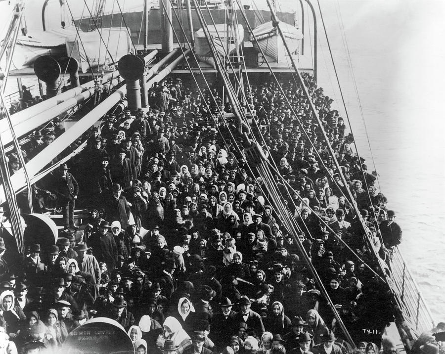 Transportation Photograph - Immigrant Ship, 1906 by Granger