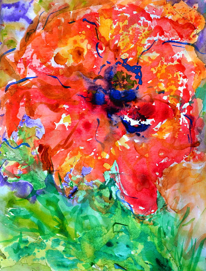 Poppy Painting - Imminent Disintegration by Beverley Harper Tinsley