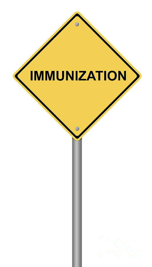 Immunization Warning Sign Digital Art by Henrik Lehnerer