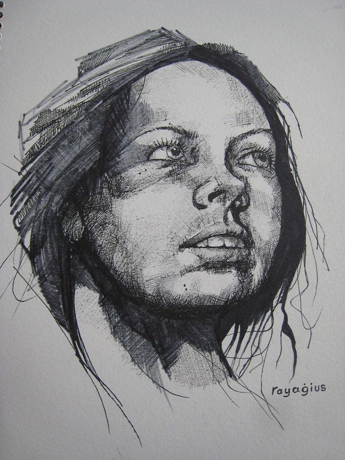 Sketch for Imogen Painting by Ray Agius
