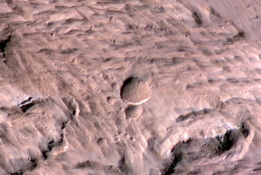 Impact Craters On Mars Photograph by Nasa/jpl-caltech/univeristy Of Arizona