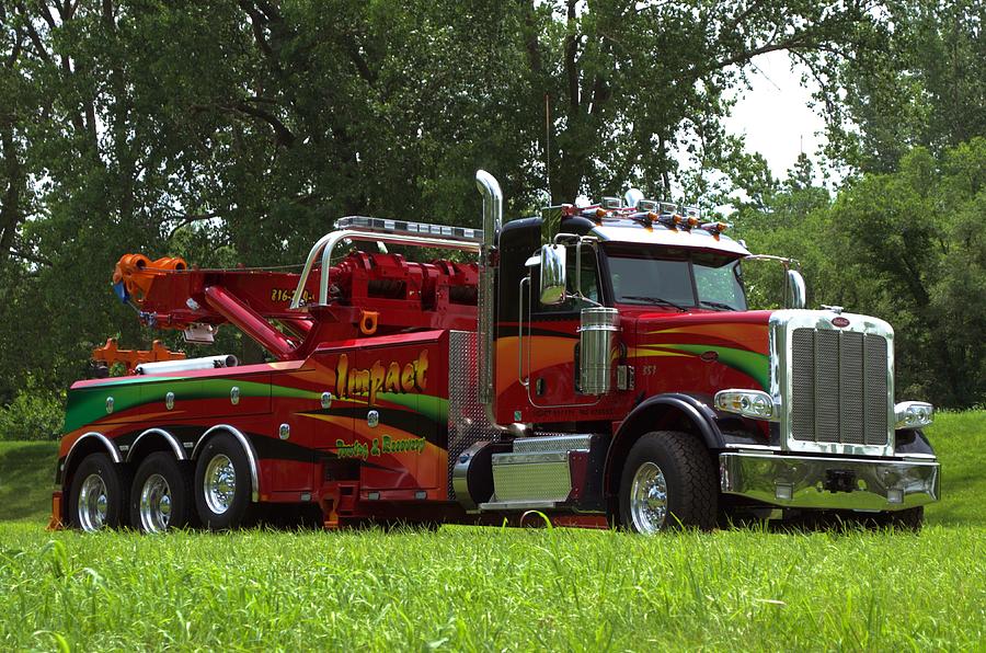 Impact Tow Service Peterbilt Big Rig Tow Truck Photograph by Tim McCullough