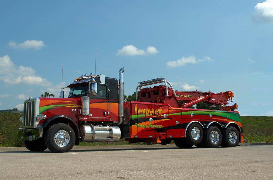 Impact Towing  and Recovery Big Rig Tow Truck  Photograph by 